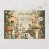 Vintage Woodland Mushroom Diapper Raffle  Begleitkarte (Vorderseite)