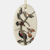 Vintage Woodpeckers Birds Classic Bilder Keramik Ornament (Rechts)