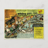 Vintage Woods Edge Game AdCard Postkarte (Vorderseite)