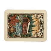 Vintage Woodstock Vermont Travel Magnet (Horizontal)
