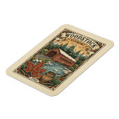 Vintage Woodstock Vermont Travel Magnet (Linke Seite)