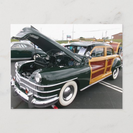 Vintage Woody Postkarte (Vorderseite)