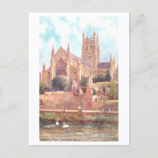 Vintage Worcester Cathedral Postkarte