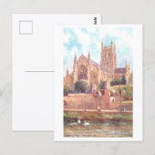Vintage Worcester Cathedral Postkarte (Vorne/Hinten)