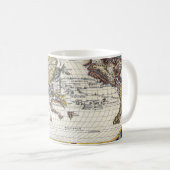 Vintage World Map Globe Sketch Mug Kaffeetasse (VorderseiteRechts)