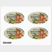 Vintage Wörterbuchseite - Jelly Canning Label Ovaler Aufkleber (Blatt)