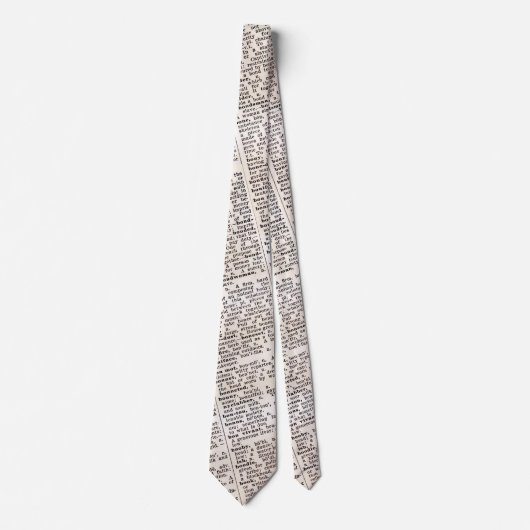 Vintage Wörterbuchseite Krawatte (Vorderseite)