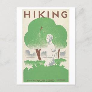 Vintage-WPA-Wanderposter Postkarte