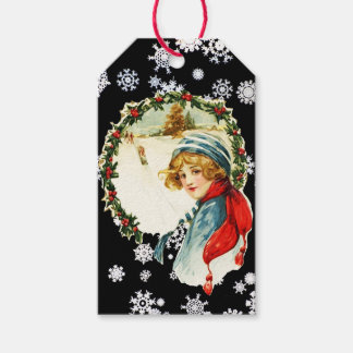 VINTAGE WREATH-Geschenkmarke Geschenkanhänger