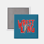 Vintage-Wrestling-Mutter-Vater-Leopard-Blitz Magnet (Vorderseite/Rückseite)