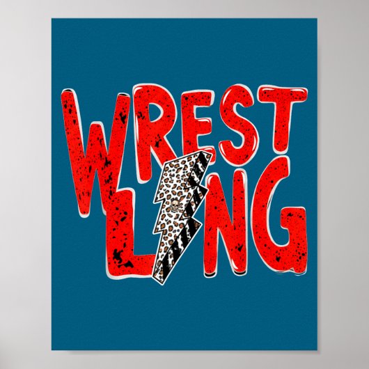 Vintage-Wrestling-Mutter-Vater-Leopard-Blitz  Poster (Vorne)