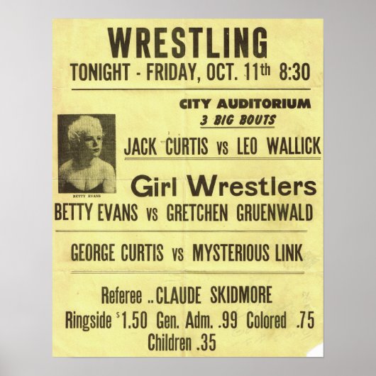 Vintage Wrestling-Poster-Serie Poster (Vorne)