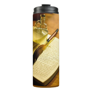 Vintage Writer Thermal Tasse – Feder & Manuskript