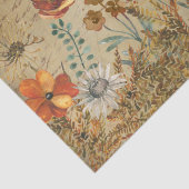 Vintage Writing and Flowers Shabby Chic Decoupage Seidenpapier (Detail)