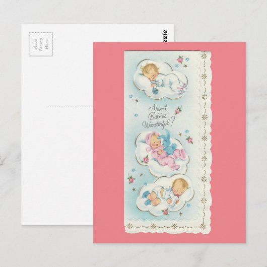 Vintage "Wunderbabys" Postkarte (Vorne/Hinten)
