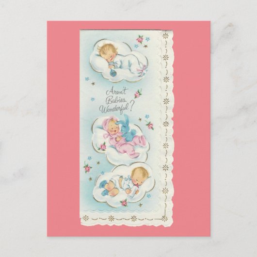 Vintage "Wunderbabys" Postkarte (Vorderseite)