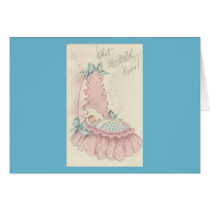 Vintage "Wunderschöne Neuigkeiten" Baby