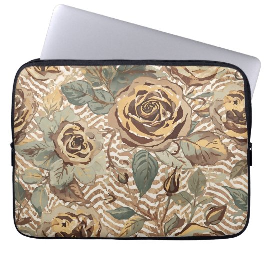 Vintage, wunderschöne Rosen mit Design Kunst Laptopschutzhülle (Vorderseite)