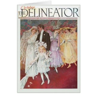 Vintage Wunsch-Hochzeits-Karte