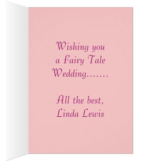 Vintage Wunsch-Hochzeits-Karte (Innen (Rechts))