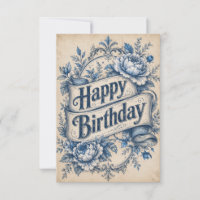 Vintage-Wünsche Alles Gute zum Geburtstag Karte