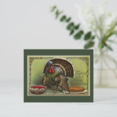 Vintage Wünsche der Türkei Feiertagspostkarte (Stehend Vorderseite)