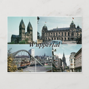 Vintage Wuppertal-Fotocollage Postkarte