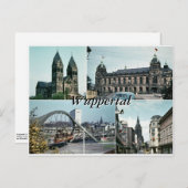 Vintage Wuppertalfoto-Collage Postkarte (Vorne/Hinten)