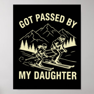 Vintage wurde von meiner Tochter gefahren Lustiger Poster