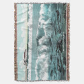 Vintage-Wurfdecke Long Beach CA Decke (Vorderseite Vertikal)