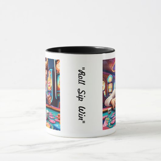 "Vintage Würfel-Design" Tasse (Zentrum)