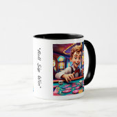 "Vintage Würfel-Design" Tasse (VorderseiteRechts)