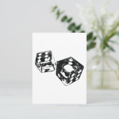 Vintage Würfel Postkarte (Stehend Vorderseite)