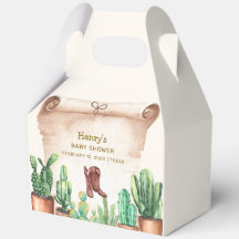 Vintage Wüste Cactus Cowboy Boots Baby Shower