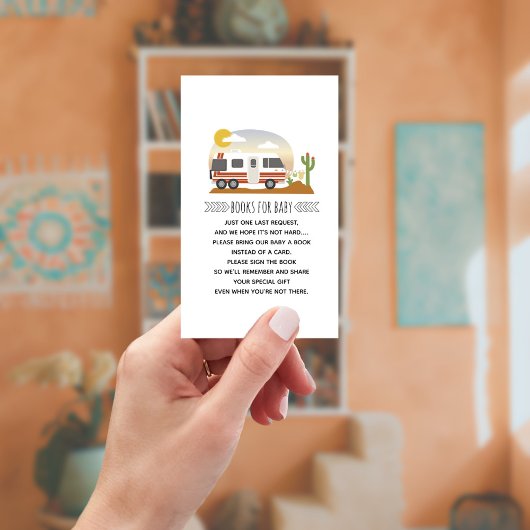 Vintage Wüste Motorhome Babydusche Anfrage Begleitkarte