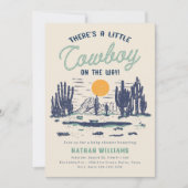 Vintage Wüste Western Kinderdusche Einladung (Vorderseite)