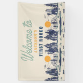 Vintage Wüste Western Wild West 1. Geburtstag Banner (Vertikal)