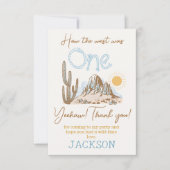 Vintage Wüste Western Wild West 1. Geburtstag Dankeskarte (Vorderseite)