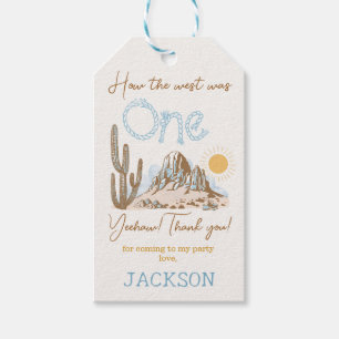 Vintage Wüste Western Wild West 1. Geburtstag Geschenkanhänger