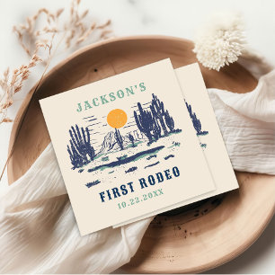 Vintage Wüste Western Wild West 1. Geburtstag Serviette