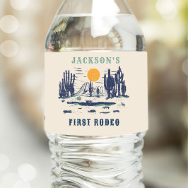 Vintage Wüste Western Wild West 1. Geburtstag Wasserflaschenetikett
