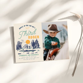 Vintage Wüste Western Wild West 3. Geburtstag Einladung