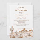 Vintage Wüste Wilderness Kinderdusche Einladung (Vorderseite)