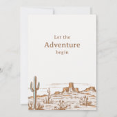 Vintage Wüste Wilderness Kinderdusche Einladung (Rückseite)