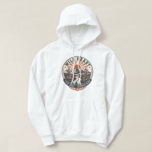 Vintage-Wüsten-Gebirgs-Abenteuer-Abzeichen Hoodie