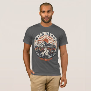 Vintage-Wüsten-Gebirgs-Abenteuer-Abzeichen T-Shirt