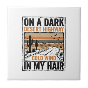 Vintage-Wüsten-Highway-Wind-Grafik-T-Shirt-Design Fliese