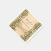 Vintage-Wüstenbotanik-Geburtstag Serviette (Ecke)