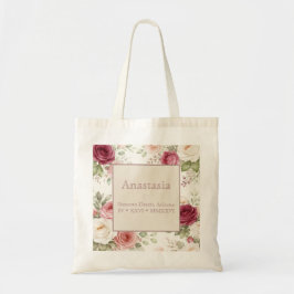 Vintage Wüstenrose individuell gestaltete Florale Tragetasche