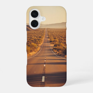 Vintage Wüstenstraße zum Horizont iPhone 16 Hülle